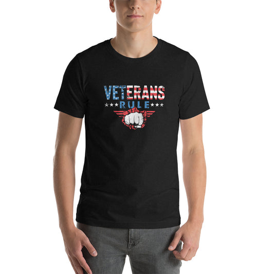 Krazyrychvybes-Veterans rule design- Unisex Graphic T-shirt For Men and Women